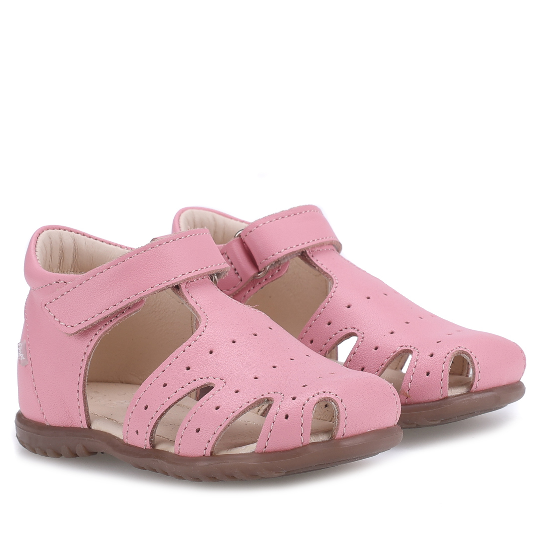 Palma Roczki® różowe sandały dziecięce ze skóry naturalnej - ES 1646-16 zdjęcie 1