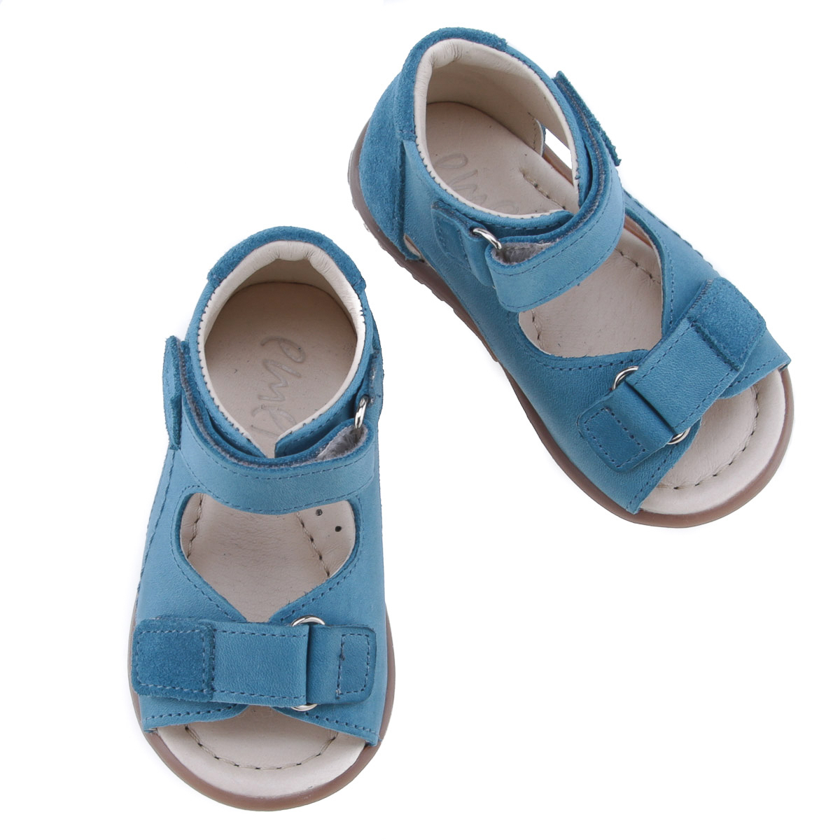 Malibu Roczki® niebieskie sandały dziecięce ze skóry naturalnej  - ES 2435-21 zdjęcie 1