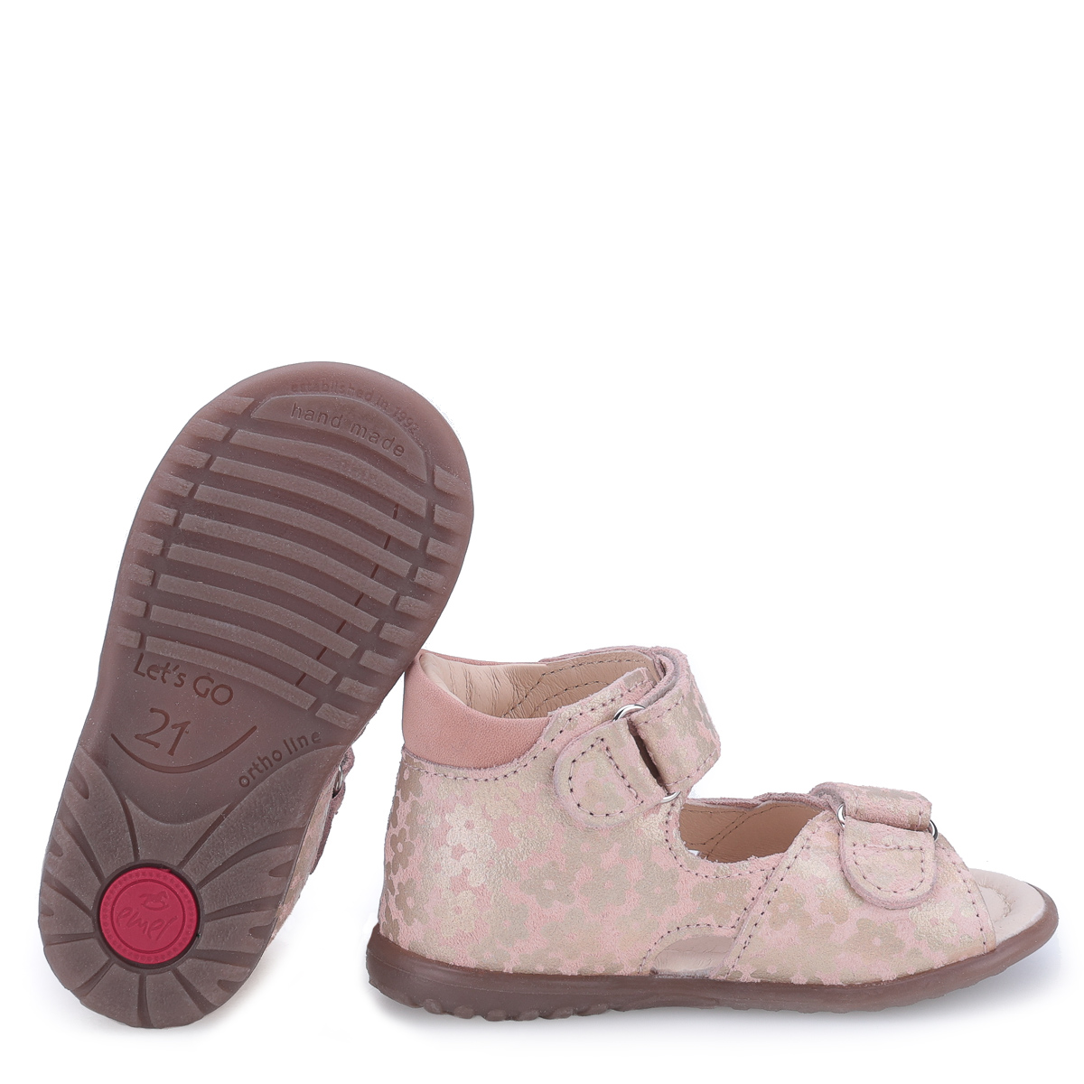 Malaga Roczki® różowe sandały dziecięce ze skóry naturalnej - ES 2431-21 zdjęcie 1
