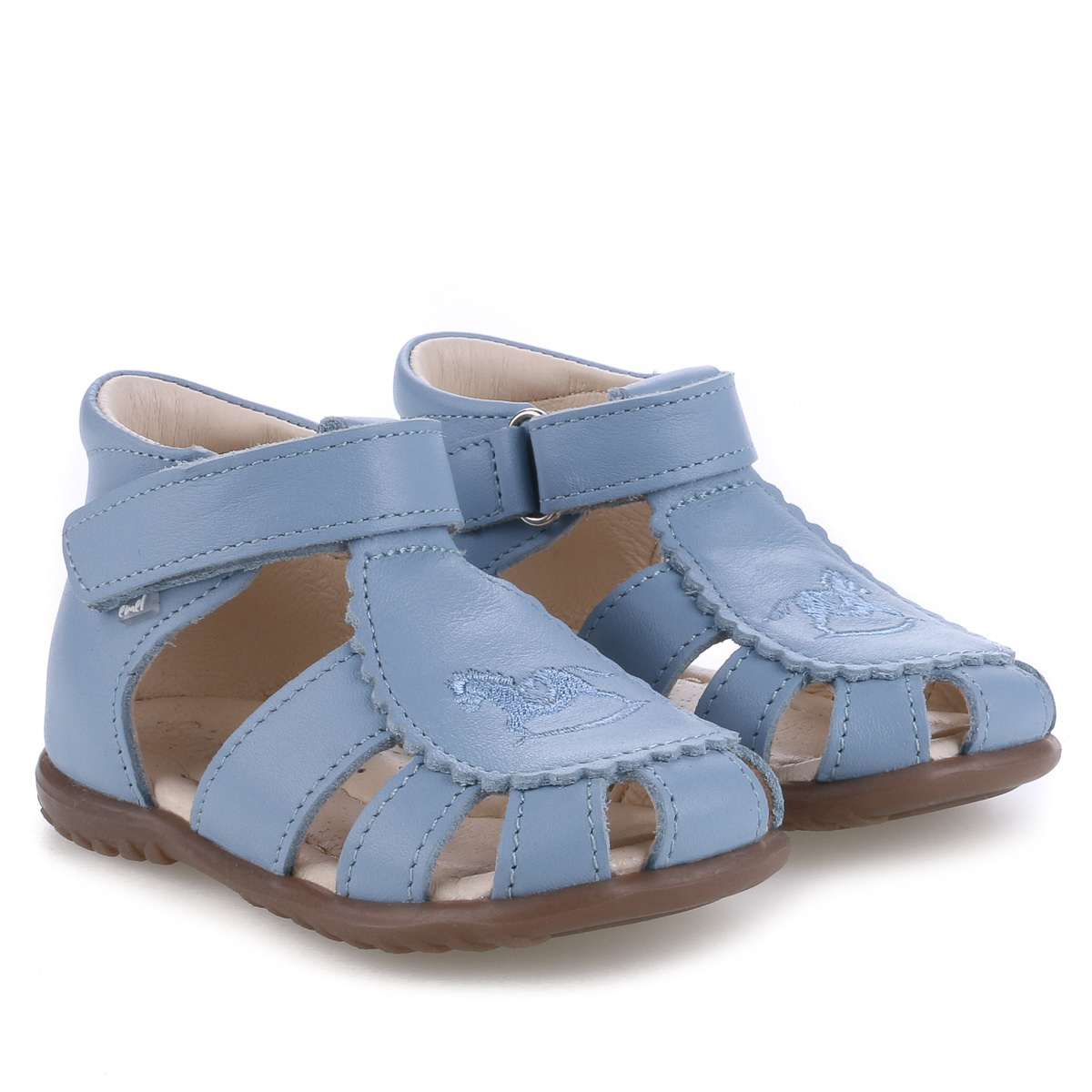 Texas Roczki® błękitne sandały dziecięce ze skóry naturalnej - ES 1670-18 zdjęcie 1