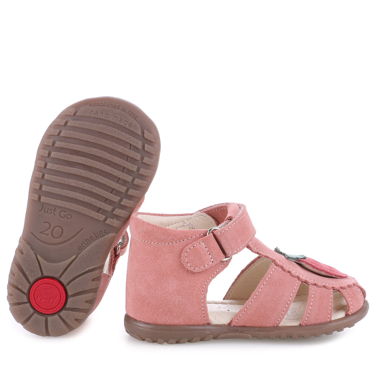 Bali Roczki® różowe sandały dziecięce ze skóry naturalnej - ES 1214E zdjęcie 1