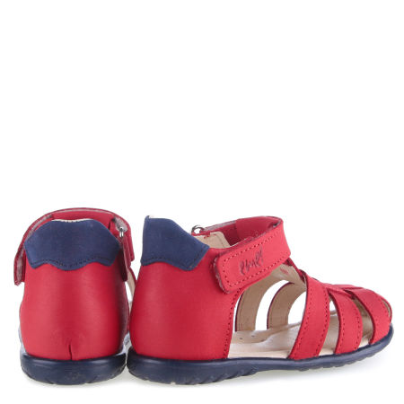 Panama Roczki® czerwone sandały dziecięce ze skóry naturalnej - E 1078-23 zdjęcie 3