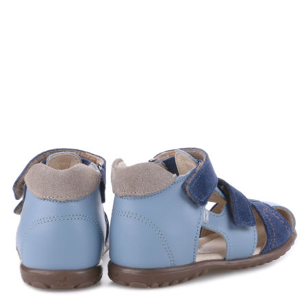 Ankara Roczki® niebieskie sandały dziecięce ze skóry naturalnej - ES 2437-43 zdjęcie 3