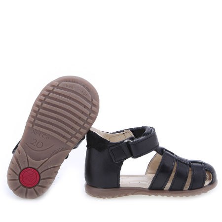 Panama Roczki® czarne  sandały dziecięce ze skóry naturalnej - ES 1078-35 zdjęcie 3