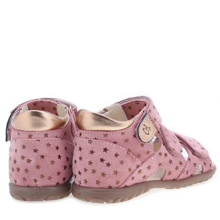 Beni Roczki® różowe sandały dziecięce ze skóry naturalnej - ES 2377B-1 zdjęcie 3