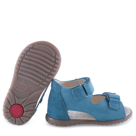Malibu Roczki® niebieskie sandały dziecięce ze skóry naturalnej  - ES 2435-21 zdjęcie 4