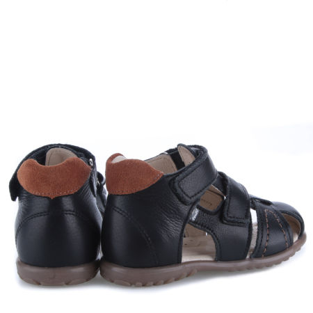 Ankara Roczki® czarne sandały dziecięce ze skóry naturalnej - ES 2437-37 zdjęcie 4