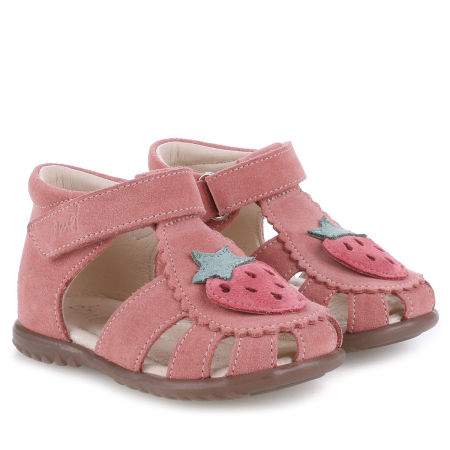 Bali Roczki® różowe sandały dziecięce ze skóry naturalnej - ES 1214E zdjęcie 2