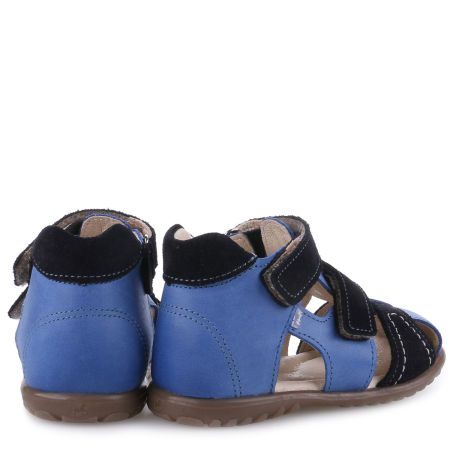 Ankara Roczki® niebiesko-czarne sandały dziecięce ze skóry naturalnej - ES 2437-39 zdjęcie 3