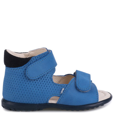 Malaga Roczki® niebieskie sandały dziecięce ze skóry naturalnej  - ES 2431F-6 zdjęcie 4