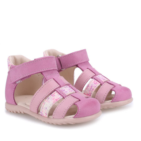 Panama Roczki® różowe sandały dziecięce ze skóry naturalnej - ES 1078-4 zdjęcie 1