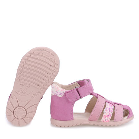 Panama Roczki® różowe sandały dziecięce ze skóry naturalnej - ES 1078-4 zdjęcie 2