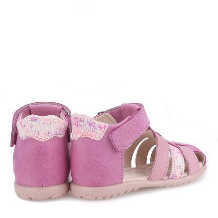 Panama Roczki® różowe sandały dziecięce ze skóry naturalnej - ES 1078-4 zdjęcie 3