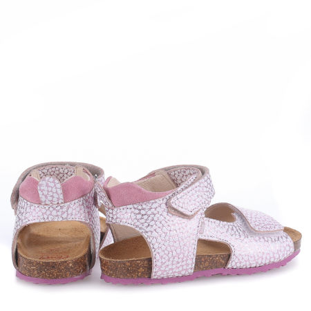 California różowe sandały dziecięce ze skóry naturalnej - E 2508-45 , E 2509-45 , E 2510-45 zdjęcie 3